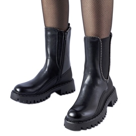 Bottines Donigala isolées noires le noir