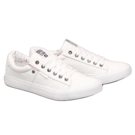 Baskets basses en cuir écologique pour hommes Big Star GG174028 blanc