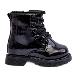 Bottes Enfant Laquées Avec Fermeture Éclair Noir Tibbie le noir