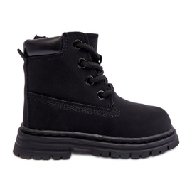 Bottines trappeur noires pour enfants Bansi avec fermeture éclair le noir