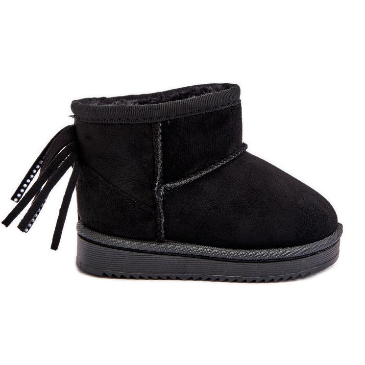 Bottes de neige isolées à franges pour enfants, noir Mikyla le noir
