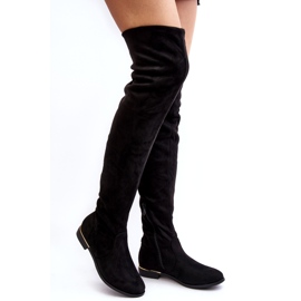 Super Me Cuissardes à talons plats pour femmes, noir Bikka le noir Super Me Cuissardes à talons plats pour femmes, noir Bikka le noir