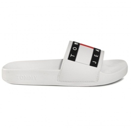 Tommy Hilfiger Tongs Tommy Jeans Flag Pool Slide W EN0EN00474-YBS blanche Tommy Hilfiger Tongs Tommy Jeans Flag Pool Slide W EN0EN00474-YBS blanche
