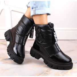 Noir Bottes de neige isolées à glissière pour femme Filippo DBT4960