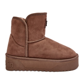 Bottes de neige à plateforme imperméables végétaliennes D.Franklin DFSH371004 Beige foncé Bottes de neige à plateforme imperméables végétaliennes D.Franklin DFSH371004 Beige foncé