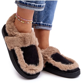 Chaussons Femme Avec Fourrure Noir Sailey