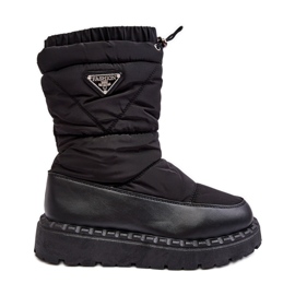 Bottes de neige à semelle épaisse pour femme, Lureta noire