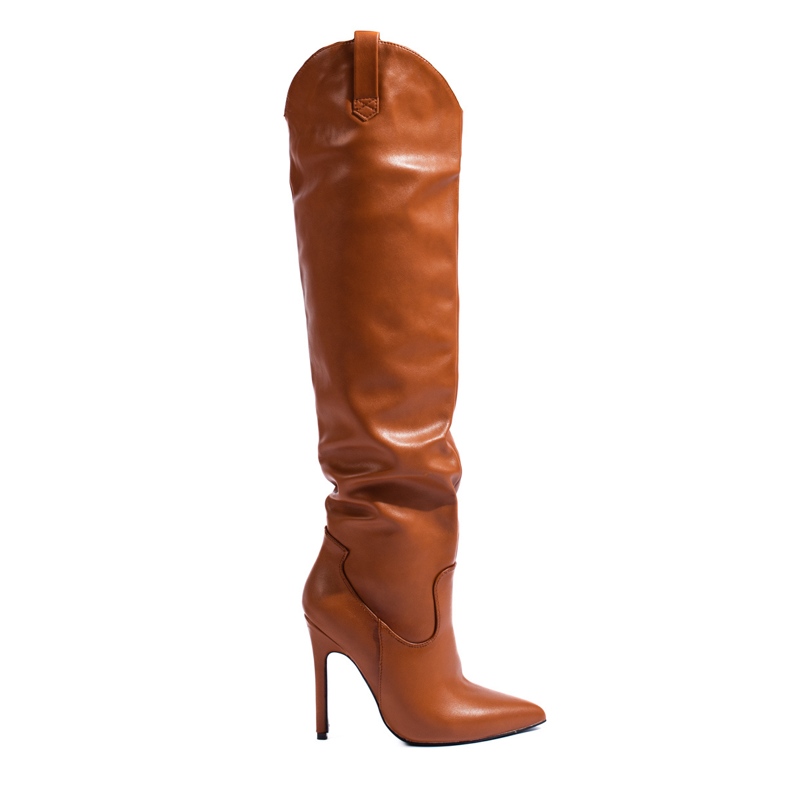 Bottines à talons femme Shelovet camel brun