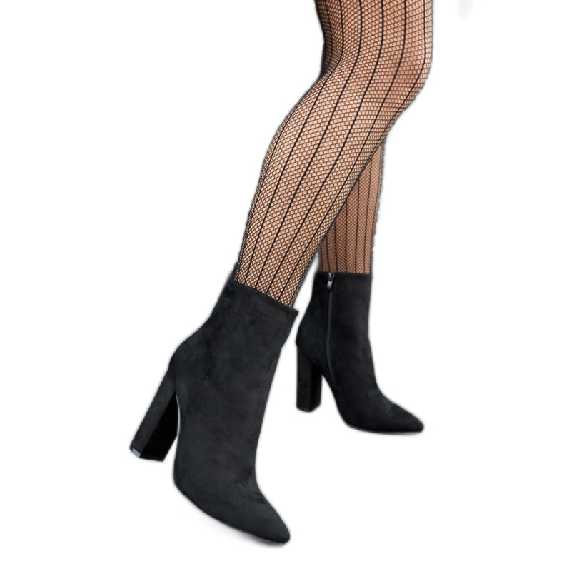 Bottines Borgetto en éco-daim noir le noir