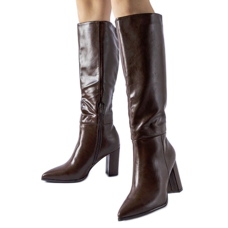 Bottes à talons hauts Glassboro marron foncé brun