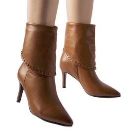 Bottes isolées marron à talon haut Cipresso brun