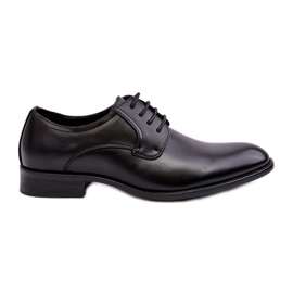 Chaussures en cuir pour hommes noires Harene