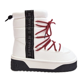 Bottes de neige pour femmes à semelle épaisse Vegan D.Franklin DFSH371007 Blanc