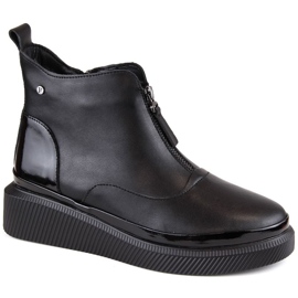 Bottines isolées en cuir avec fermeture éclair Filippo W PAW483 noir