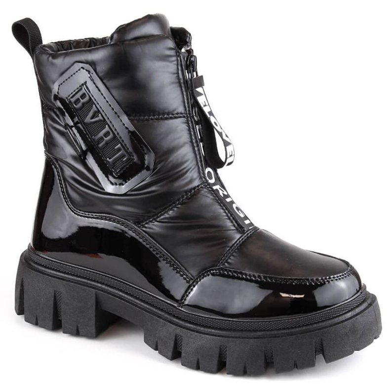 Filippo W PAW498A bottes de neige isolées à fermeture éclair noires le noir