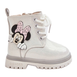 Bottes chaudes Minnie Mouse pour enfants, blanches, Tarmi Bottes chaudes Minnie Mouse pour enfants, blanches, Tarmi