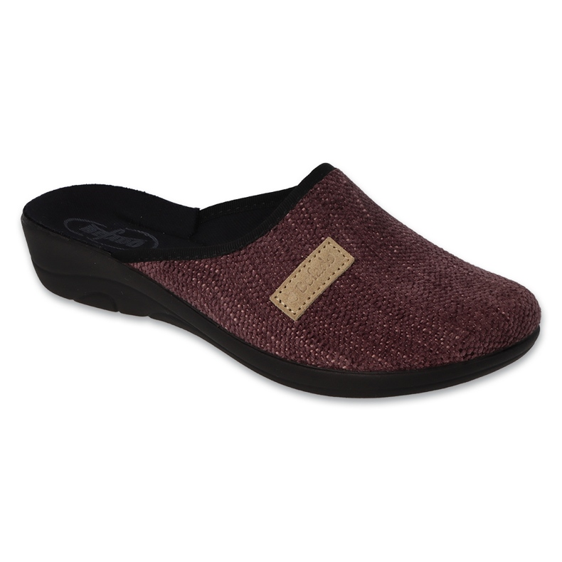 Chaussons bas femme Befado 552D020, bordeaux rouge