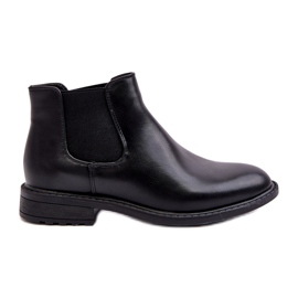 Diamantique Bottines Chelsea Basses Homme Noir Dymidi