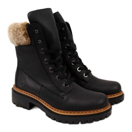 Bottes Rieker avec fourrure W 72630 R484 le noir