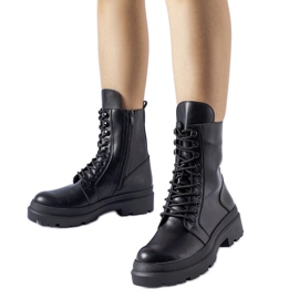 Bottines plates noires avec protecteur Zacharie