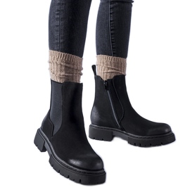 Bottines isolées mates Piedalue noires le noir