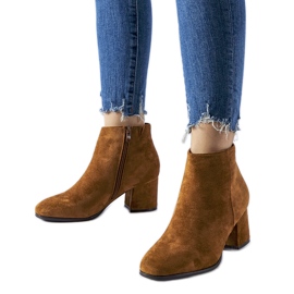 Bottines à talons bas marron Mapleview brun