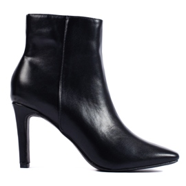 W. Potocki Bottines noires à talon haut de Potocki le noir