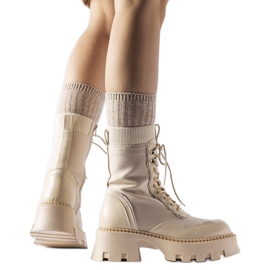 Chaussures de travail beiges à semelle massive Olona
