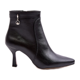 Bottines Femme En Cuir Maciejka 06301-01 Noir le noir