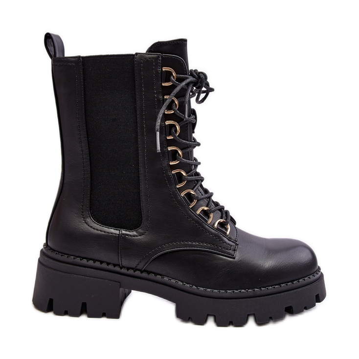 Bottes de travail en cuir pour femmes noires Charmea le noir Bottes de travail en cuir pour femmes noires Charmea le noir