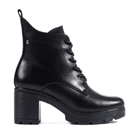 W. Potocki Bottines à lacets noires de Potocki le noir