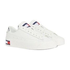 Chaussures Tommy Hilfiger Vulc Lealther Plat Lc M EN0EN02284YBL blanche