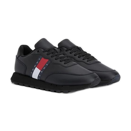 Chaussures Tommy Hilfiger Leather Runner Ess M EM0EM008980GK le noir