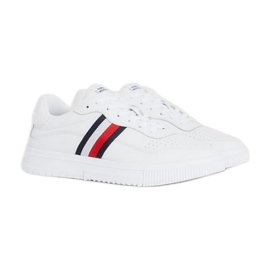Chaussures Tommy Hilfiger Supercup Lealther Stripes M FM0FM04824YBS blanc