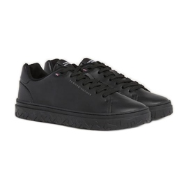 Chaussures Tommy Hilfiger Court Thick Cupsole en cuir M FM0FM048300GQ noir