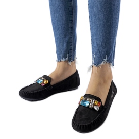 Mocassins noirs avec bibelots décoratifs Fusco le noir