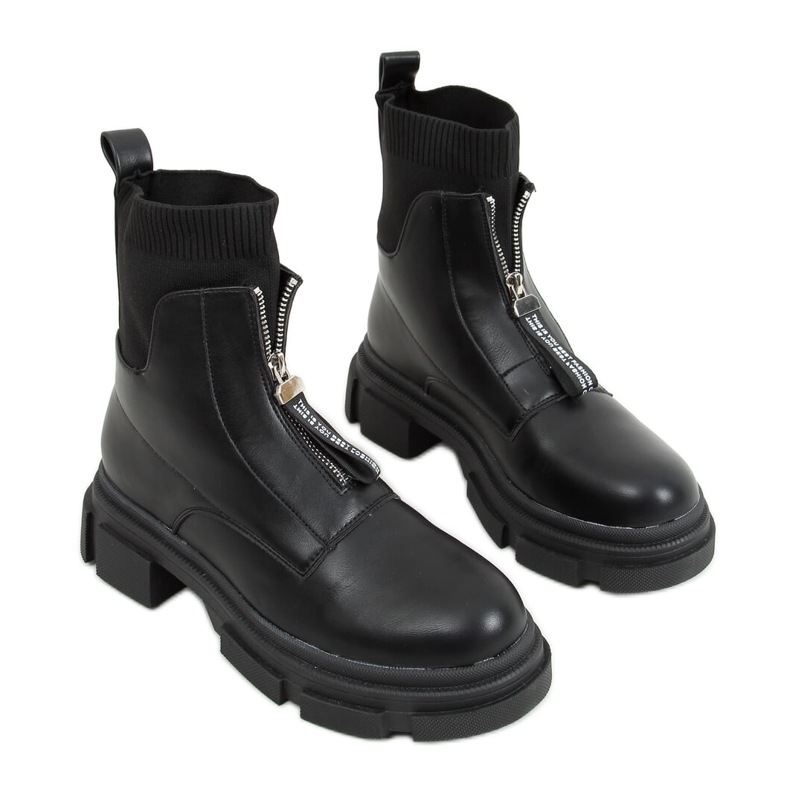 Bottes avec dessus de chaussette Dolly Black le noir