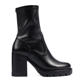 W. Potocki Bottines noires élégantes pour femmes de Potocki le noir