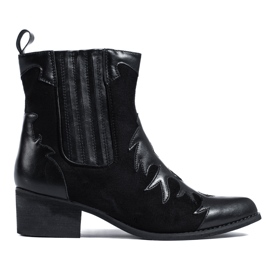Bottes de cowboy noires pour femmes de Shelovet le noir Bottes de cowboy noires pour femmes de Shelovet le noir