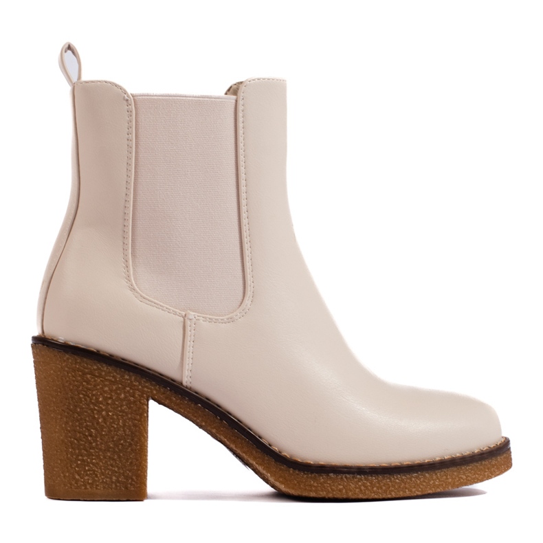 Bottines Shelovet beiges classiques