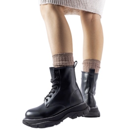 Chaussures de travail noires à semelle massive Borsano