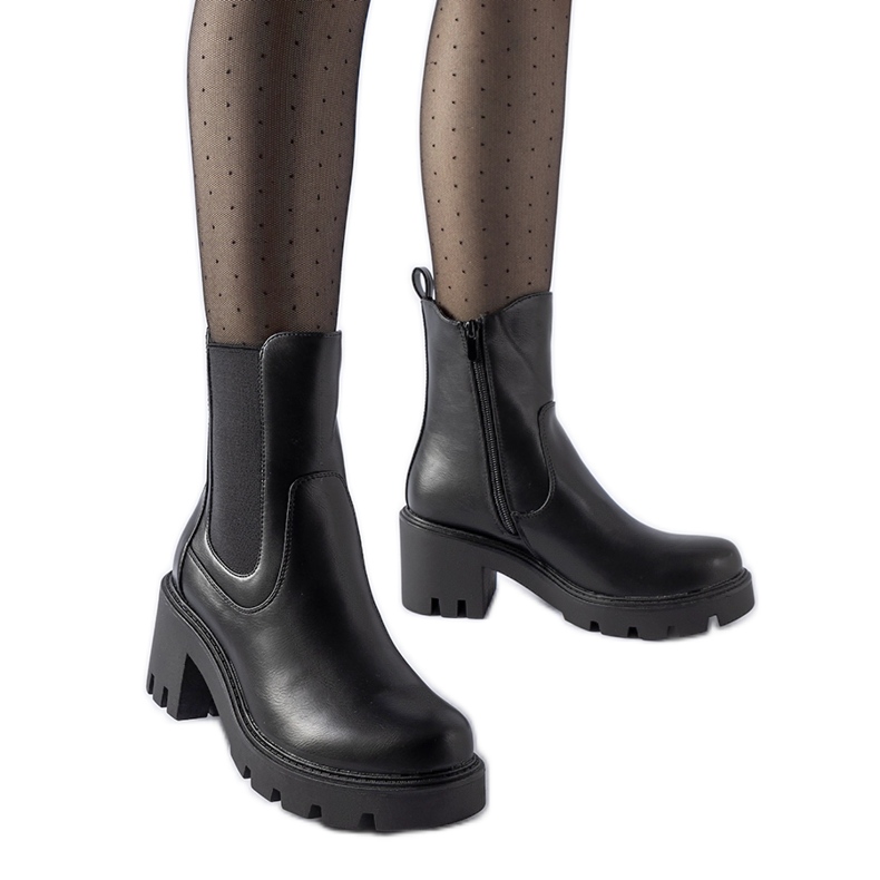 Bottes isolées noires avec bloc Hattiesburg le noir