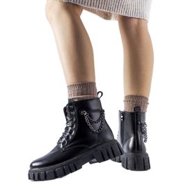 Bottines noires avec poche Spadafore