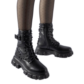 Bottes de travail noires ornées de clous Chamberlain le noir