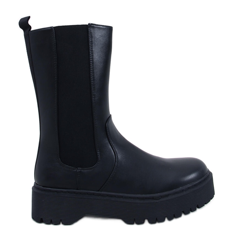 Bottines Chelsea à plateforme Stoute noires le noir