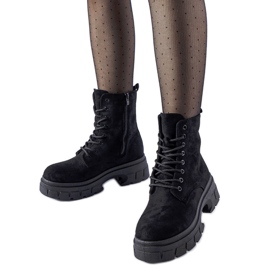 Chaussures de travail noires à semelle épaisse Qureshi le noir