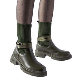 Bottines chaussettes isolées vert foncé par Picker
