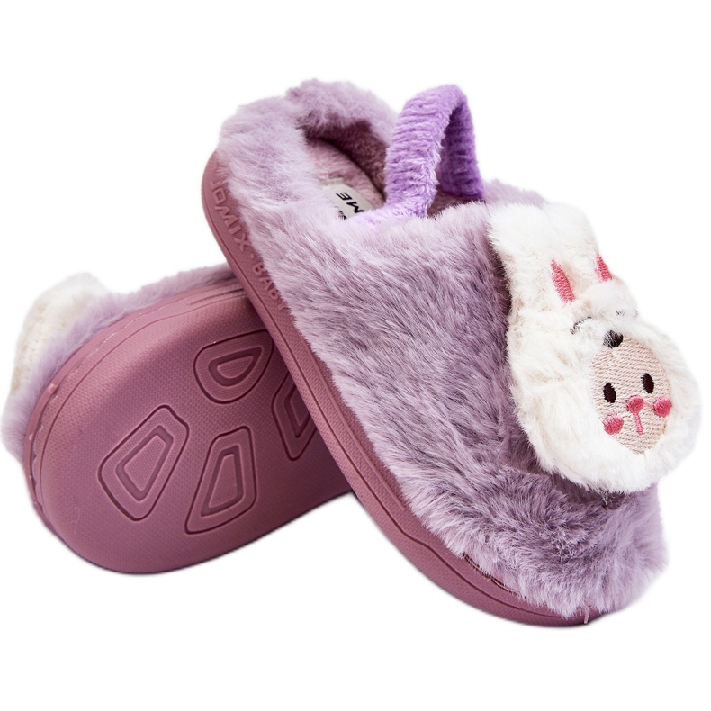 Chaussons lapin en fourrure pour enfants, violet Dicera Chaussons lapin en fourrure pour enfants, violet Dicera