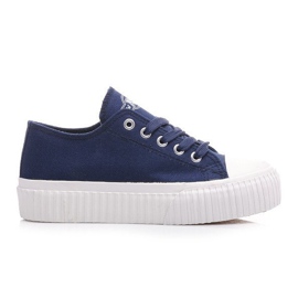 New Age Baskets à plateforme comme des creepers bleu