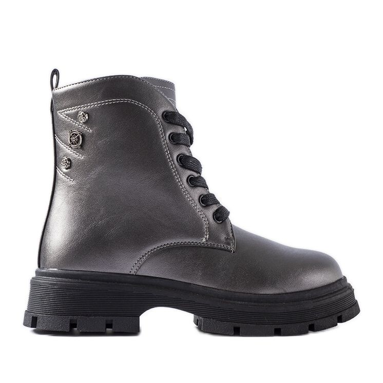 Bottes fille isolées graphite par Basara gris
